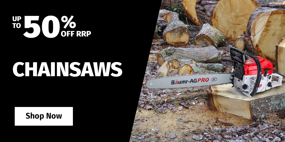 CHAINSAWS UP TO 50% OFF RRP