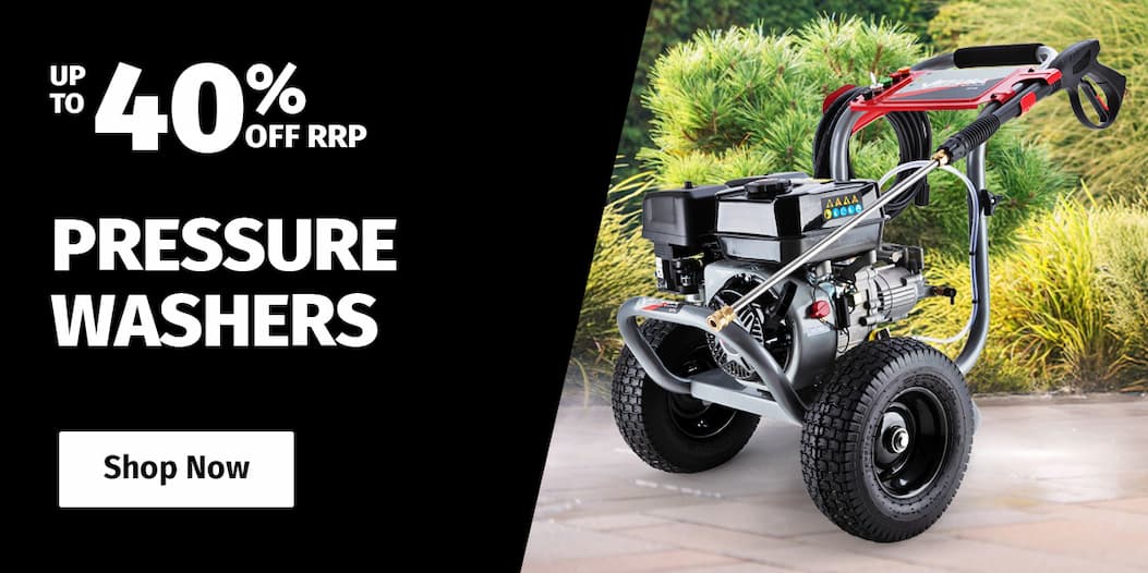 PRESSURE WASHERS UP TO 40% OFF RRP