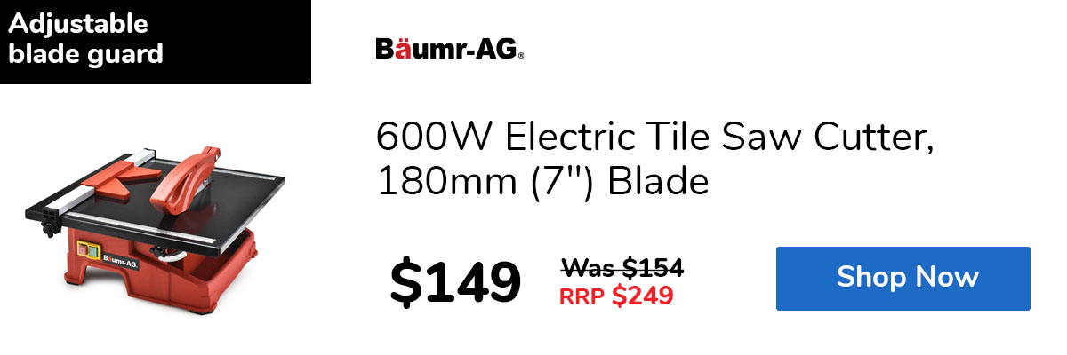 600W Electric Tile Saw Cutter, 180mm (7") Blade