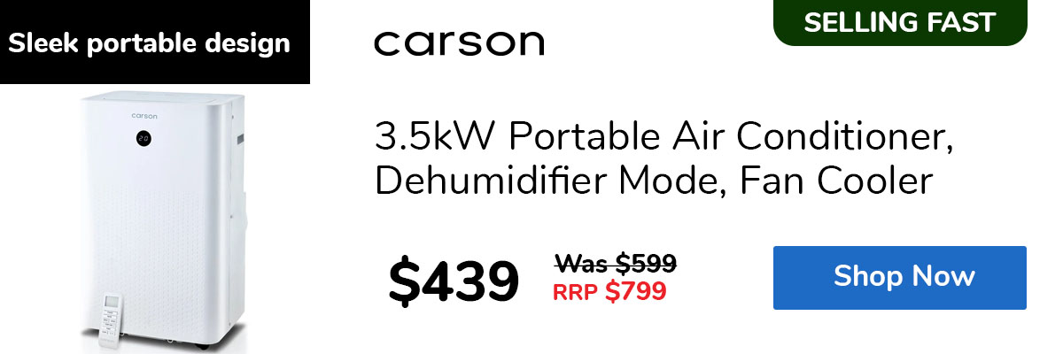 3.5kW Portable Air Conditioner, Dehumidifier Mode, Fan Cooler