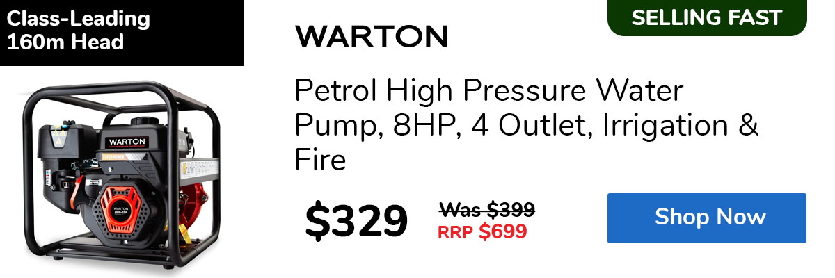 Petrol High Pressure Water Pump, 8HP, 4 Outlet, Irrigation & Fire