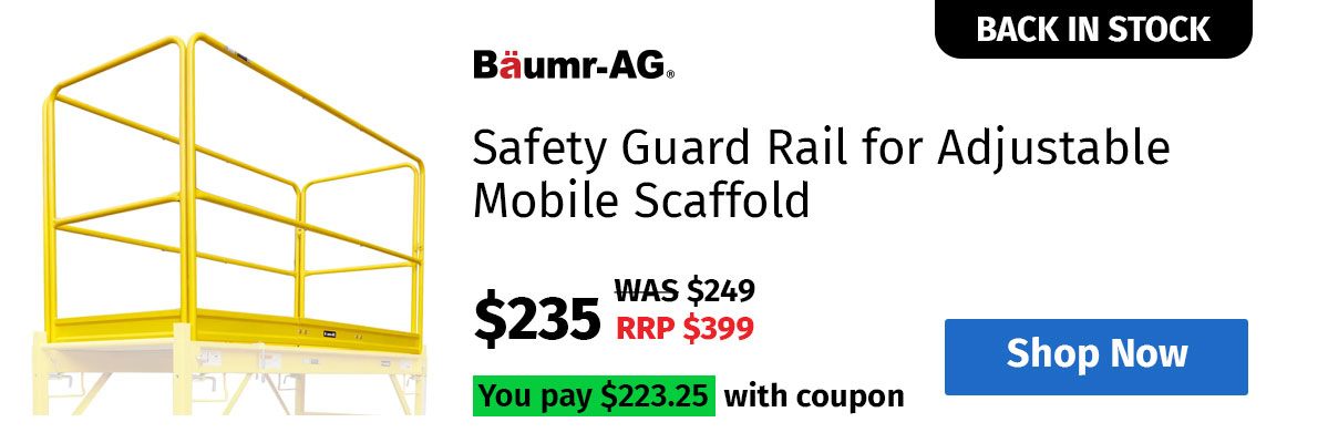 Baumr-AG Safety Guard Rail for Adjustable Mobile Scaffold