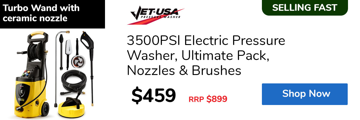 3500PSI Electric Pressure Washer, Ultimate Pack, Nozzles & Brushes