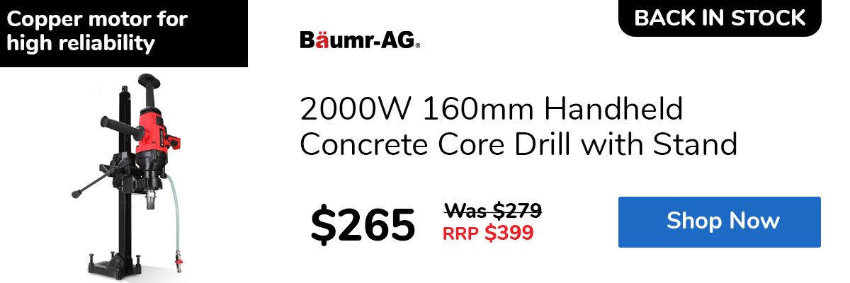 2000W 160mm Handheld Concrete Core Drill with Stand