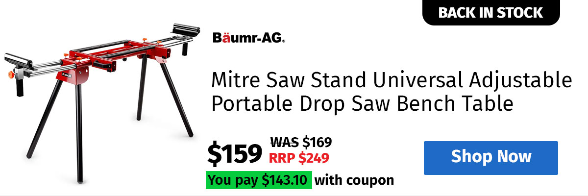 Baumr-AG Mitre Saw Stand Universal Adjustable Portable Drop Saw Bench Table