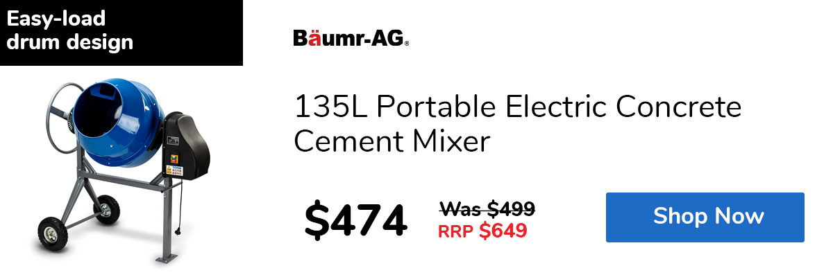 135L Portable Electric Concrete Cement Mixer