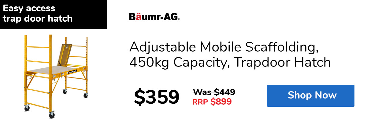 Adjustable Mobile Scaffolding, 450kg Capacity, Trapdoor Hatch