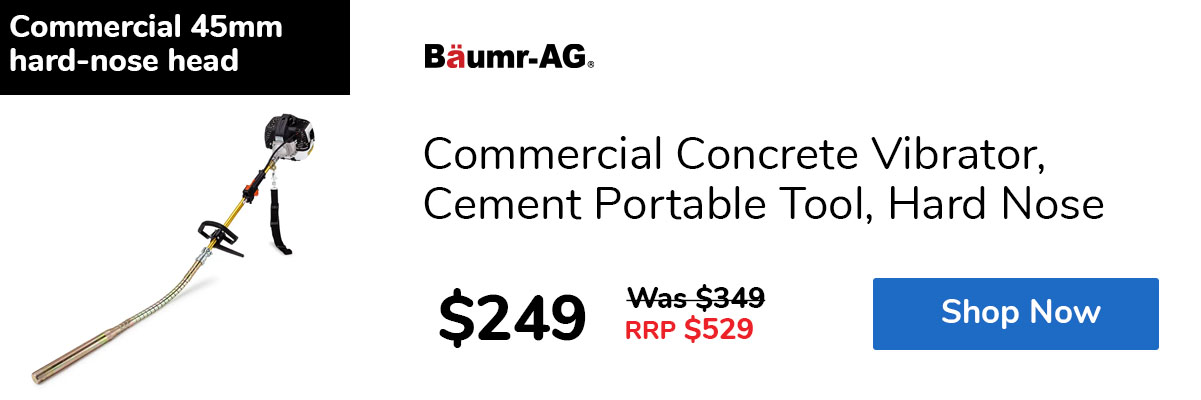 Commercial Concrete Vibrator, Cement Portable Tool, Hard Nose