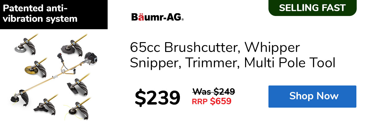 65cc Brushcutter, Whipper Snipper, Trimmer, Multi Pole Tool