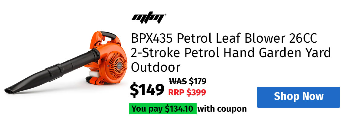 MTM BPX435 Petrol Leaf Blower 26CC 2-Stroke Petrol Hand Garden Yard Outdoor