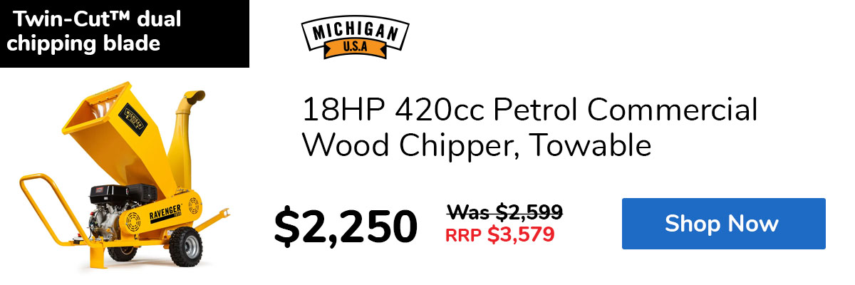 18HP 420cc Petrol Commercial Wood Chipper, Towable