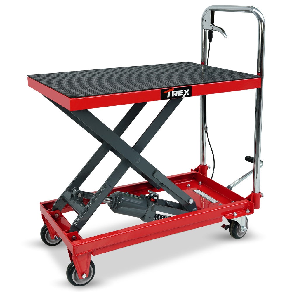 Image of T-REX 230KG Hydraulic Scissor Lift Platform Trolley, Non-Skid Rubber Platform Pad