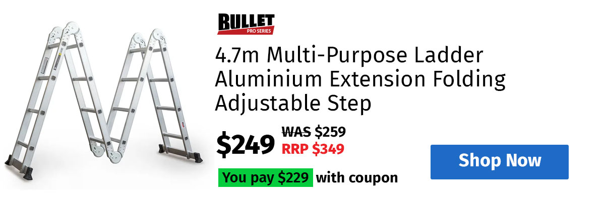4.7m BULLET Multi-Purpose Ladder Aluminium Extension Folding Adjustable Step