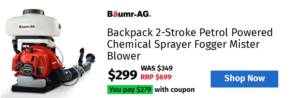 BAUMR-AG Backpack 2-Stroke Petrol Powered Chemical Sprayer Fogger Mister Blower