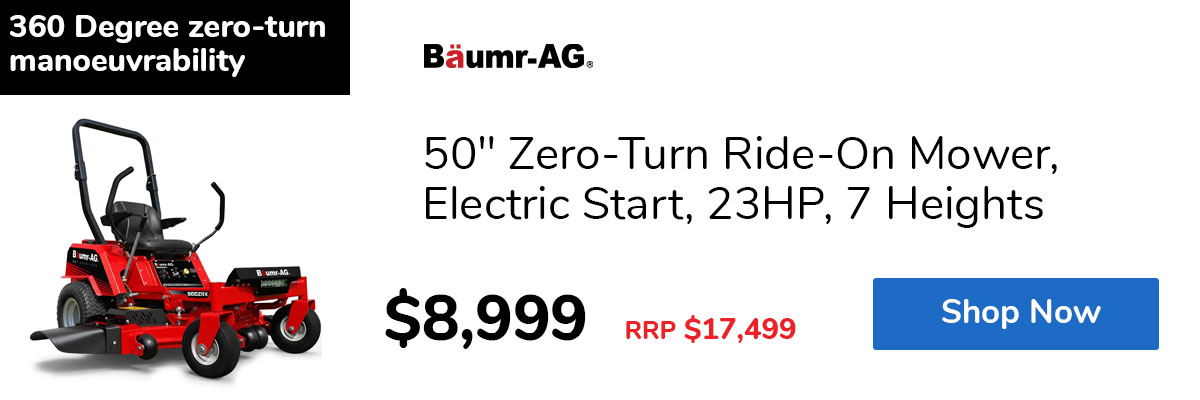 50" Zero-Turn Ride-On Mower, Electric Start, 23HP, 7 Heights
