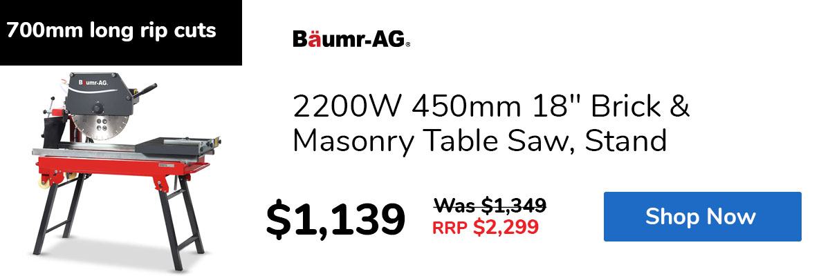 2200W 450mm 18" Brick & Masonry Table Saw, Stand