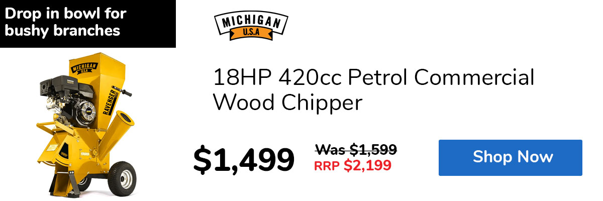 18HP 420cc Petrol Commercial Wood Chipper