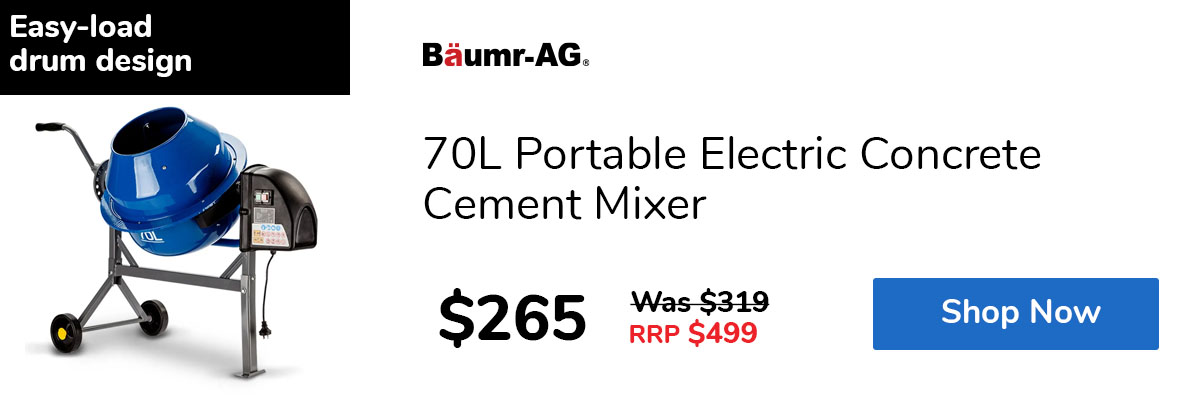 70L Portable Electric Concrete Cement Mixer