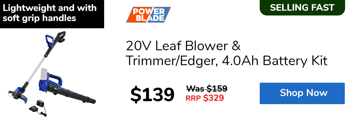 20V Leaf Blower & Trimmer/Edger, 4.0Ah Battery Kit