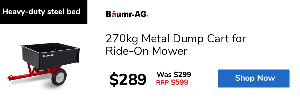 270kg Metal Dump Cart for Ride-On Mower