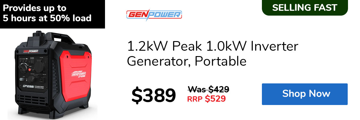 1.2kW Peak 1.0kW Inverter Generator, Portable