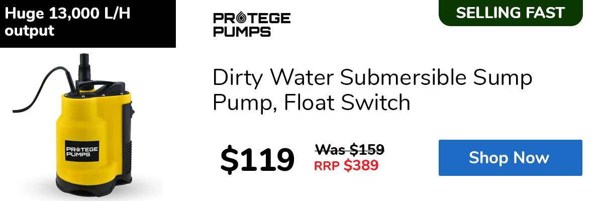 Dirty Water Submersible Sump Pump, Float Switch