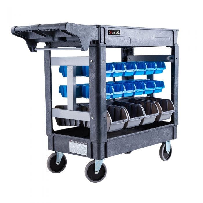 Image of BAUMR-AG Parts Bin Trolley Service Utility Cart Storage Mobile Tool Workshop