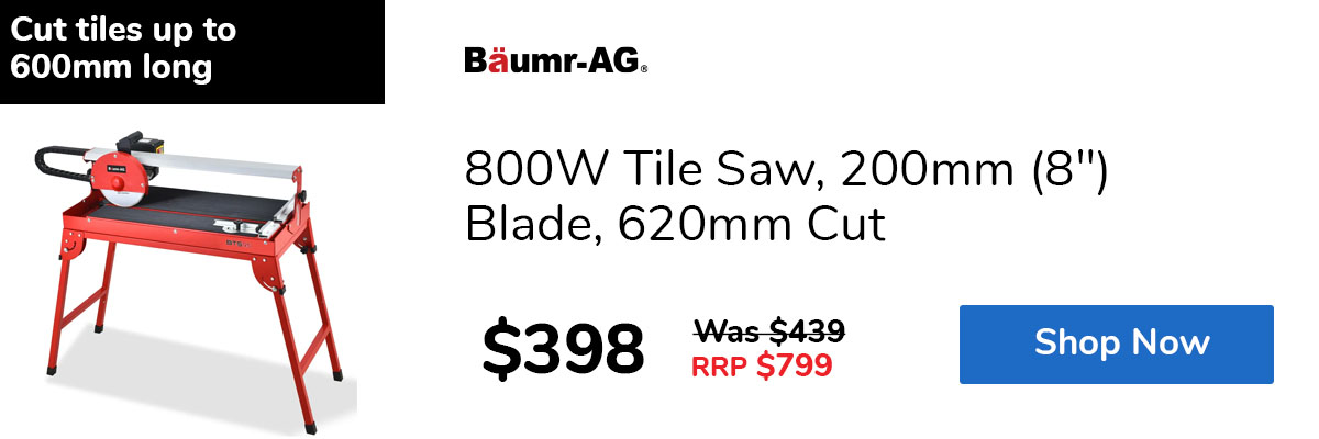 800W Tile Saw, 200mm (8") Blade, 620mm Cut