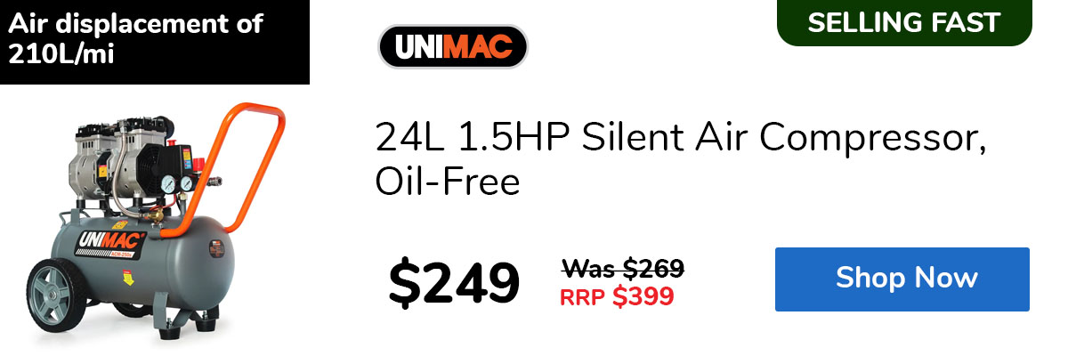 24L 1.5HP Silent Air Compressor, Oil-Free