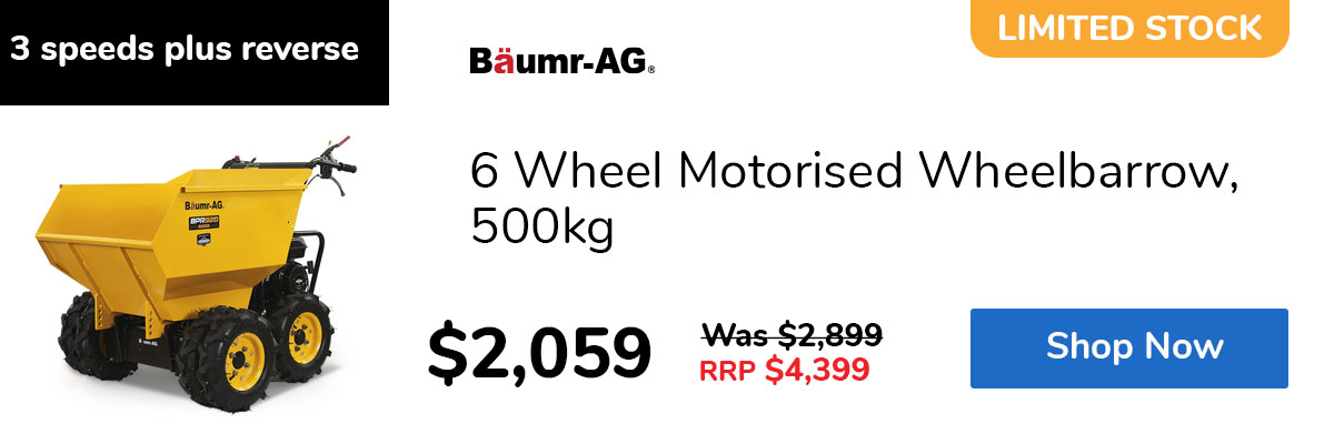 6 Wheel Motorised Wheelbarrow, 500kg