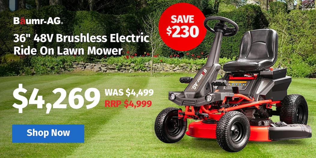 BAUMR-AG 36" 48V Brushless Electric Ride On Lawn Mower