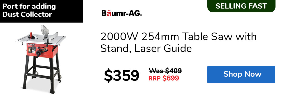 2000W 254mm Table Saw with Stand, Laser Guide