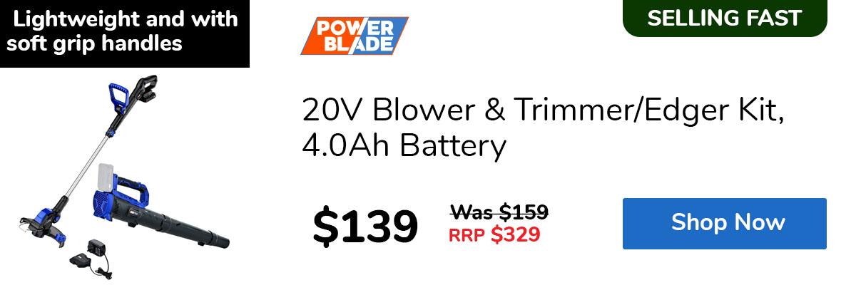 20V Blower & Trimmer/Edger Kit, 4.0Ah Battery