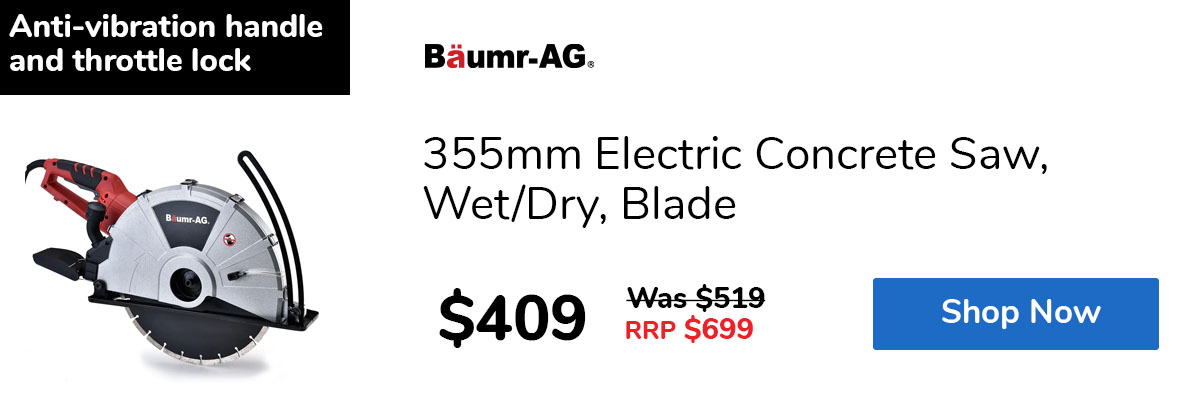 355mm Electric Concrete Saw, Wet/Dry, Blade