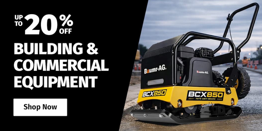 BUILDING & COMMERCIAL EQUIPMENT UP TO 20% OFF