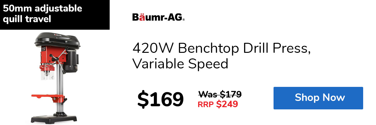 420W Benchtop Drill Press, Variable Speed