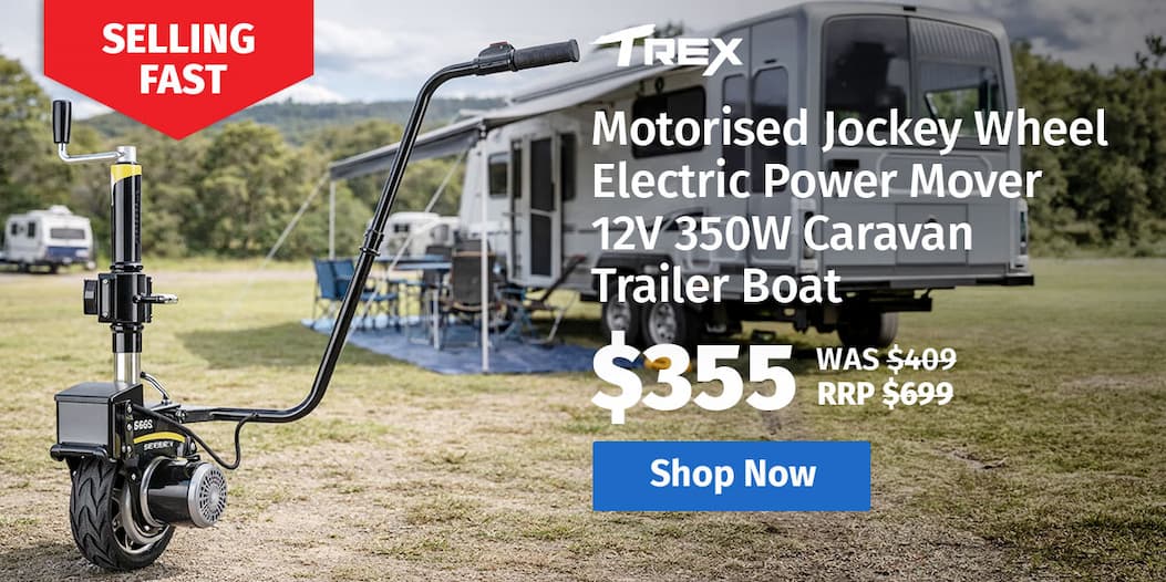 T-REX Motorised Jockey Wheel Electric Power Mover 12V 350W Caravan Trailer Boat