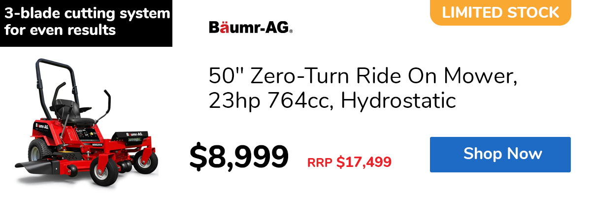 50" Zero-Turn Ride On Mower, 23hp 764cc, Hydrostatic