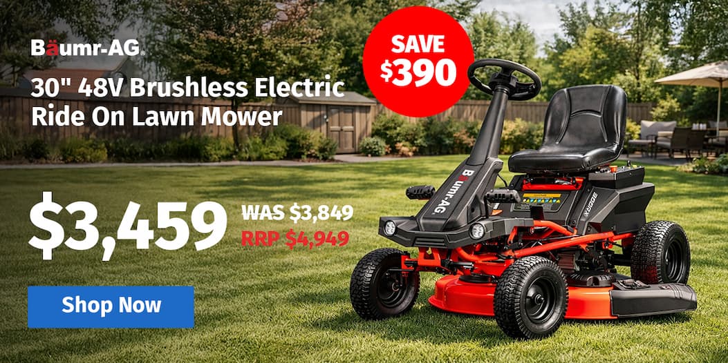 BAUMR-AG 30" 48V Brushless Electric Ride On Lawn Mower