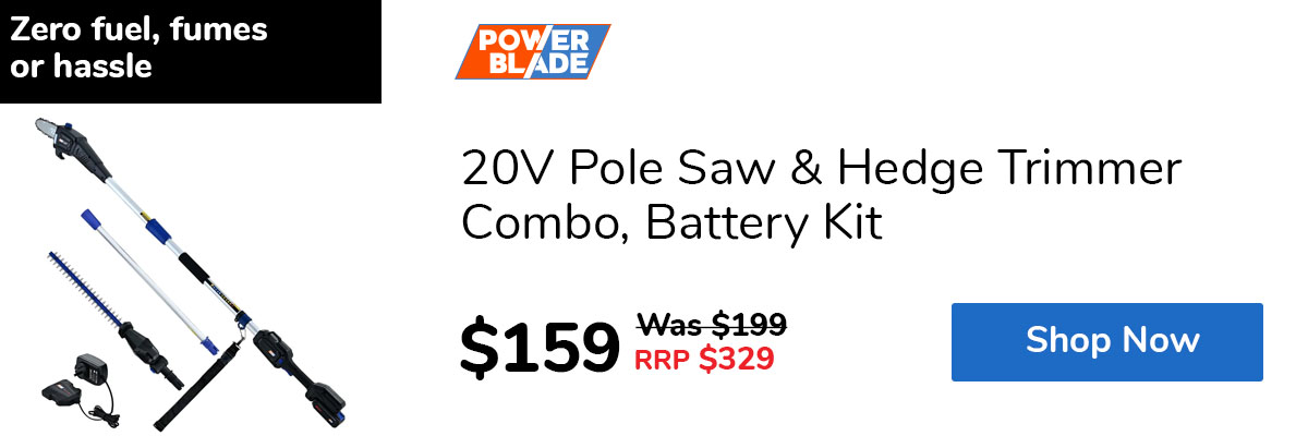 20V Pole Saw & Hedge Trimmer Combo, Battery Kit