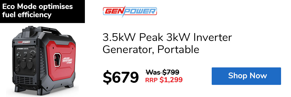 3.5kW Peak 3kW Inverter Generator, Portable