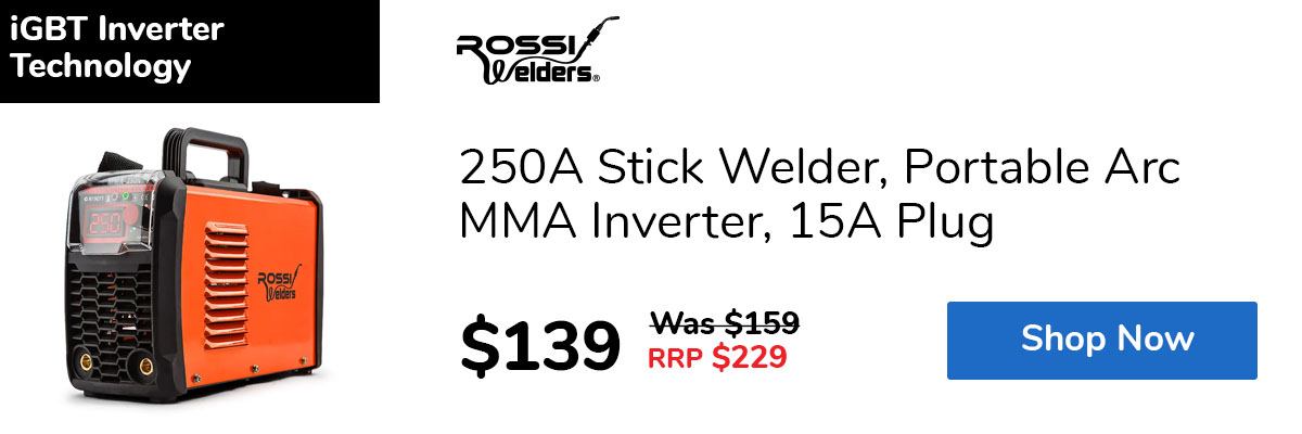 250A Stick Welder, Portable Arc MMA Inverter, 15A Plug