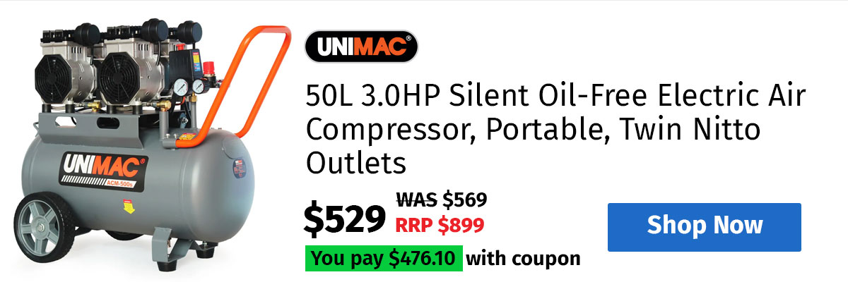 50L 3.0HP Silent Oil-Free Electric Air Compressor