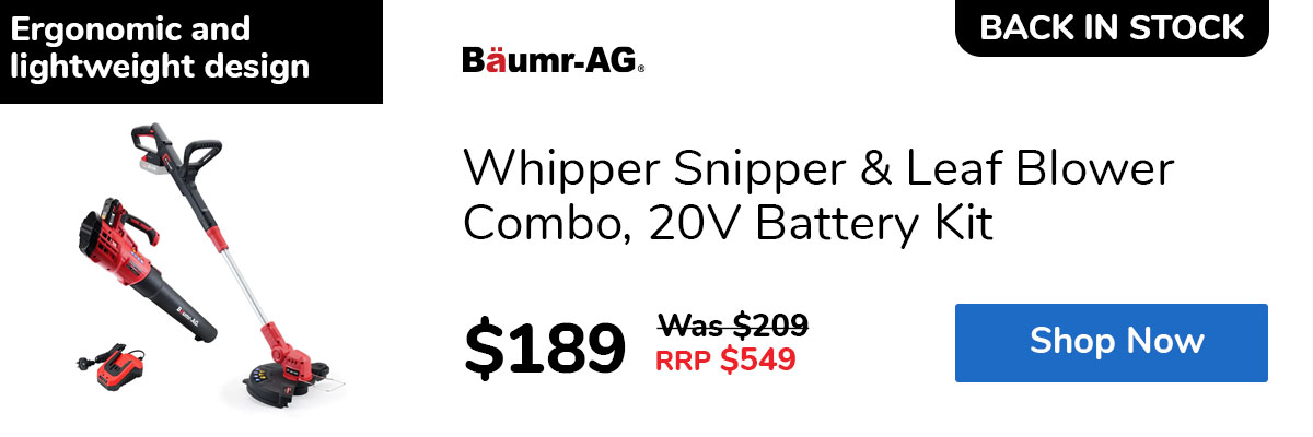 Whipper Snipper & Leaf Blower Combo, 20V Battery Kit