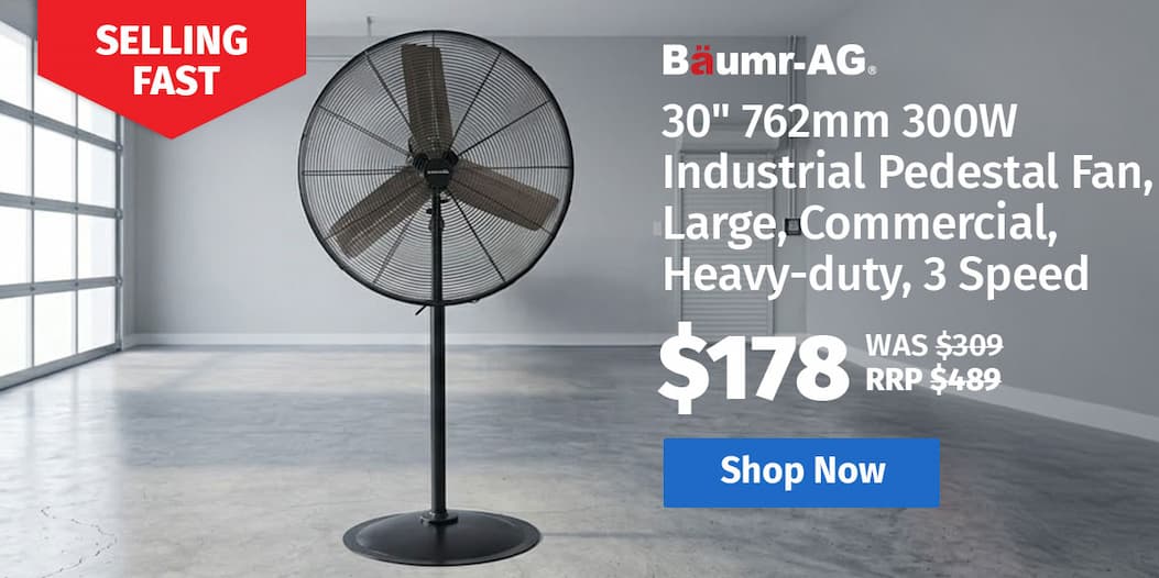 30" 300W Industrial Pedestal Fan