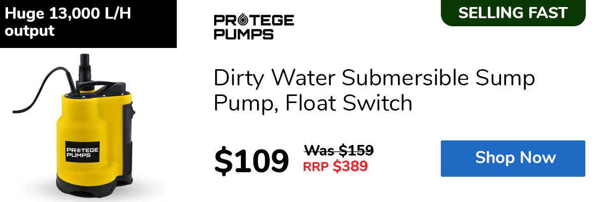 Dirty Water Submersible Sump Pump, Float Switch