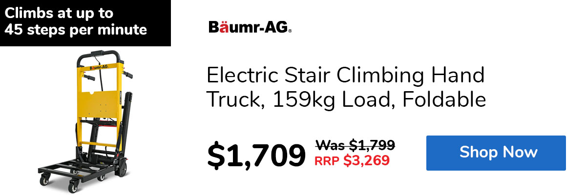 Electric Stair Climbing Hand Truck, 159kg Load, Foldable