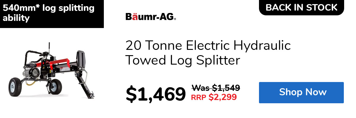20 Tonne Electric Hydraulic Towed Log Splitter