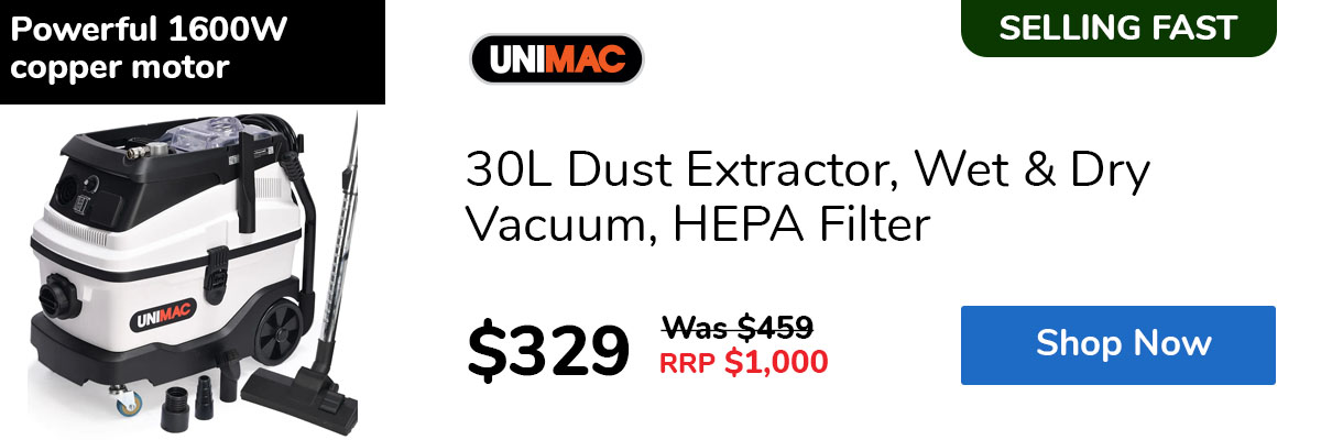 30L Dust Extractor, Wet & Dry Vacuum, HEPA Filter