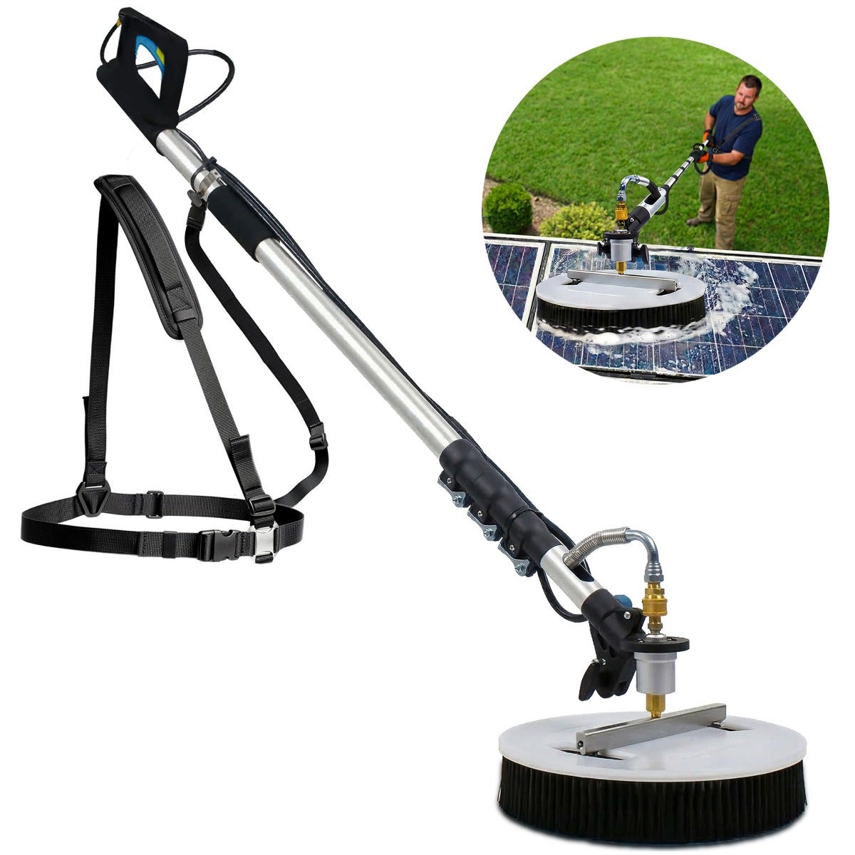 Image of JET-USA 5.5m Telescopic Rotary Surface Cleaner Brush